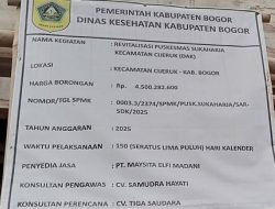 MADANI PELAKSANA REVITALISASI PUSKESMA DI SUKAHARJA CIJERUK. TIDAK DIPATUHINYA ATURAN UNDANG-UNDANG.